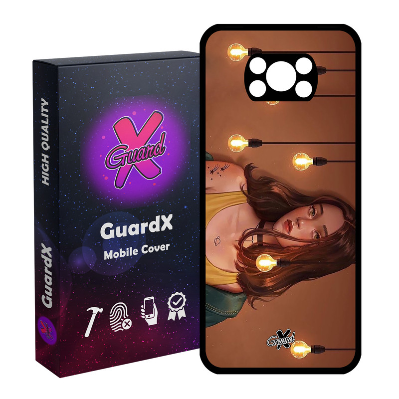 کاور گارد ایکس طرح Girl مدل Glass10034 مناسب برای گوشی موبایل شیائومی Poco X3 / Poco X3 NFC
