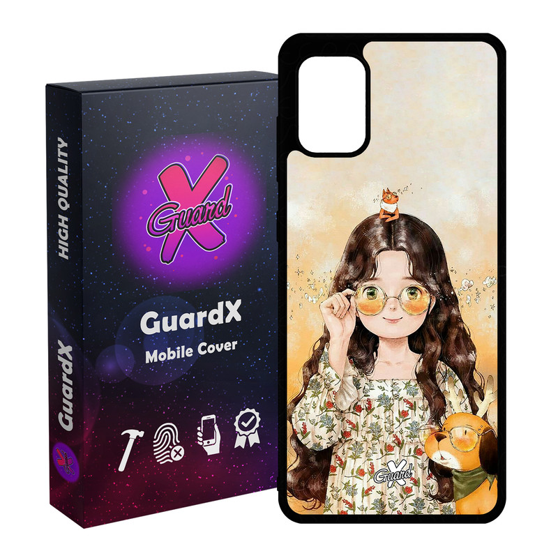 کاور گارد ایکس طرح Girl مدل Glass10253 مناسب برای گوشی موبایل سامسونگ Galaxy A51