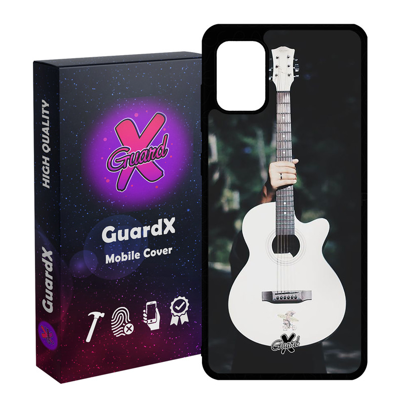 کاور گارد ایکس طرح گیتار مدل Glass10263 مناسب برای گوشی موبایل سامسونگ Galaxy A51