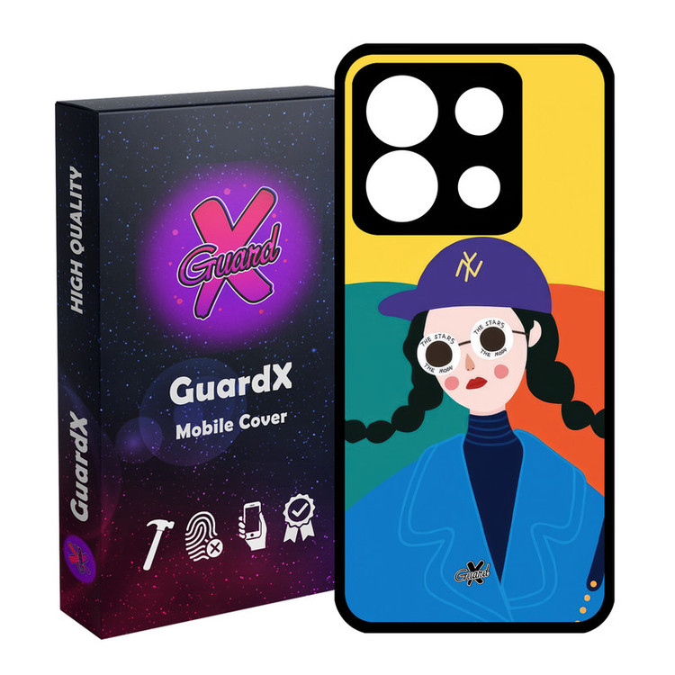 کاور گارد ایکس طرح Girl مدل Glass10629 مناسب برای گوشی موبایل شیائومی Redmi Note 13 5G
