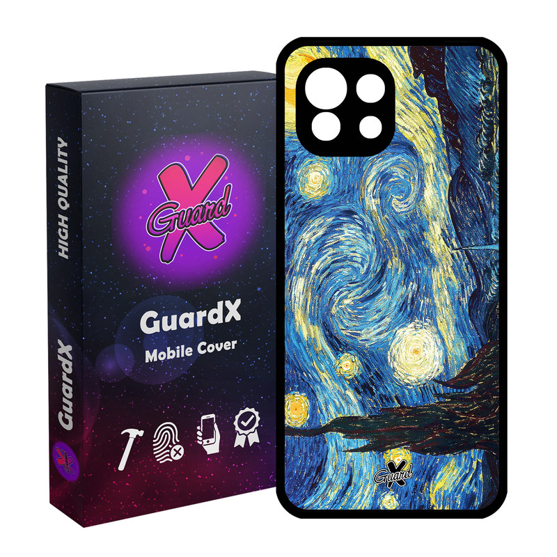 کاور گارد ایکس طرح Starry Night مدل Glass10110 مناسب برای گوشی موبایل شیائومی Mi 11 Lite