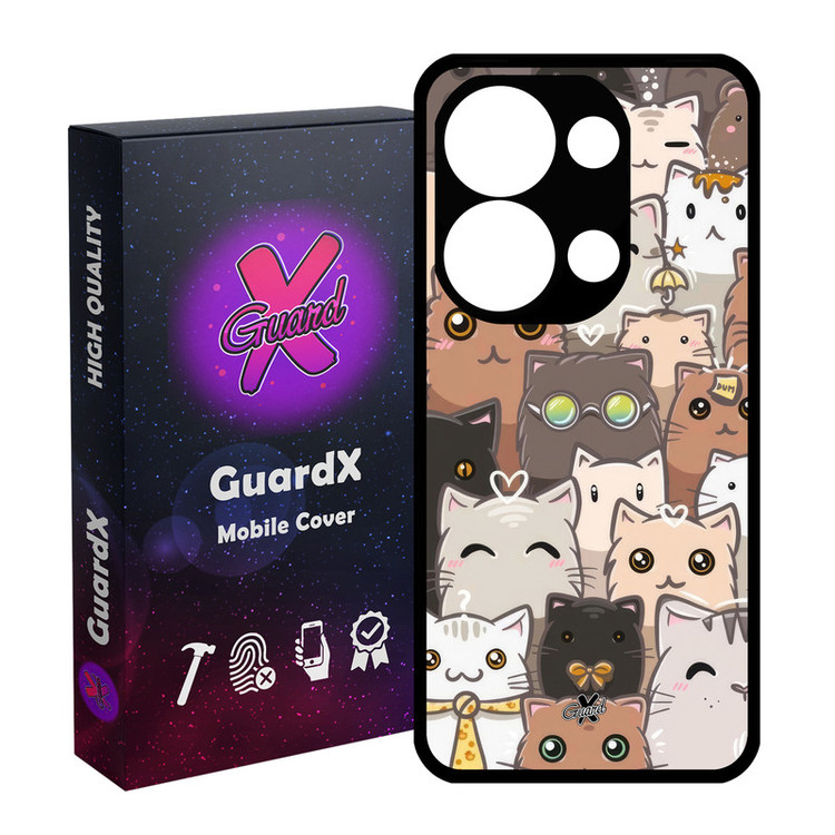 کاور گارد ایکس طرح Cat مدل Glass10674 مناسب برای گوشی موبایل شیائومی Redmi Note 13 Pro 4G / Poco M6 Pro 4G