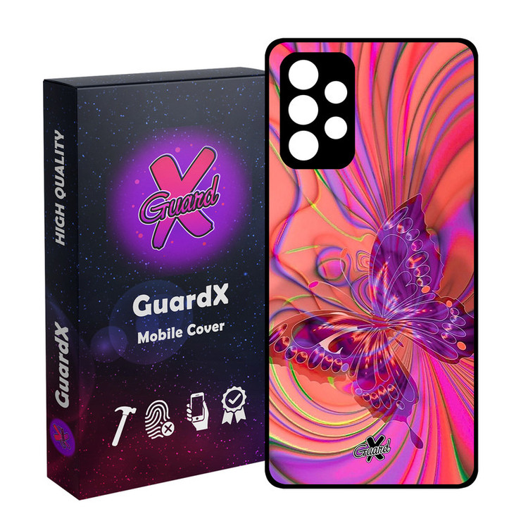 کاور گارد ایکس طرح پروانه مدل Glass10280 مناسب برای گوشی موبایل سامسونگ Galaxy A53