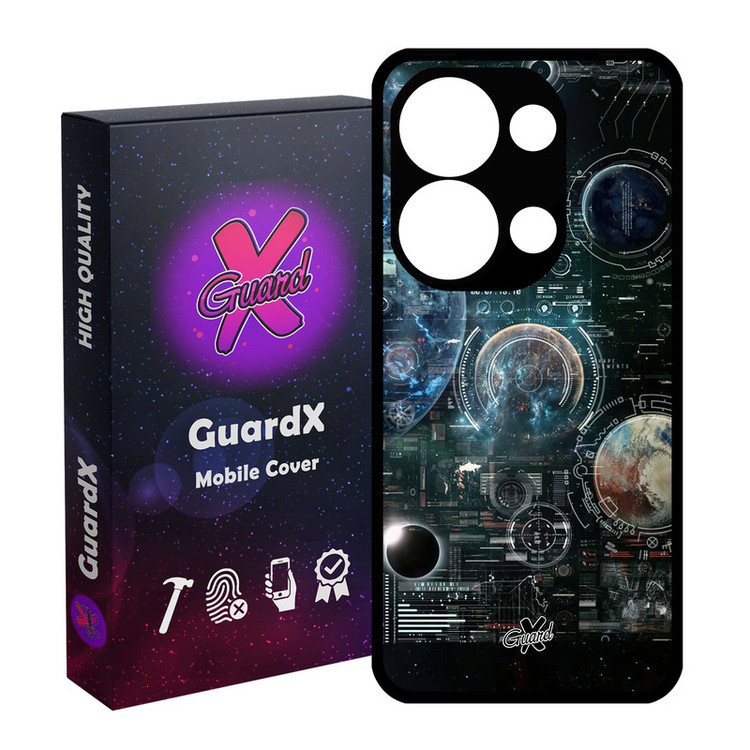 کاور گارد ایکس طرح فضا مدل Glass10512 مناسب برای گوشی موبایل شیائومی Poco X6 5G / Note 13 Pro 5G