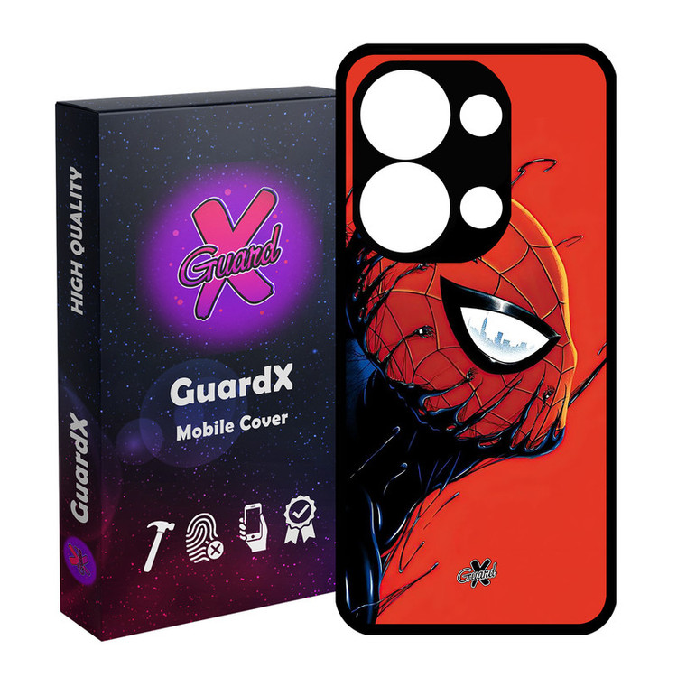 کاور گارد ایکس طرح مرد عنکبوتی مدل قاب Glass10566 مناسب برای گوشی موبایل شیائومی Poco X6 5G / Note 13 Pro 5G