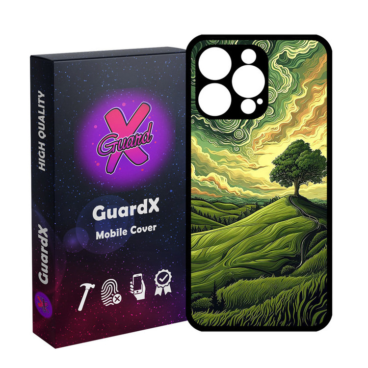 کاور گارد ایکس طرح دشت سبز مدل Glass10790 مناسب برای گوشی موبایل اپل iPhone 15 Pro Max