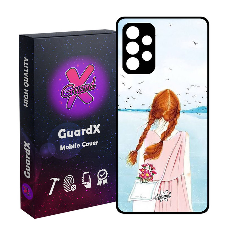 کاور گارد ایکس طرح دختر مدل Glass10213 مناسب برای گوشی موبایل سامسونگ Galaxy A52s