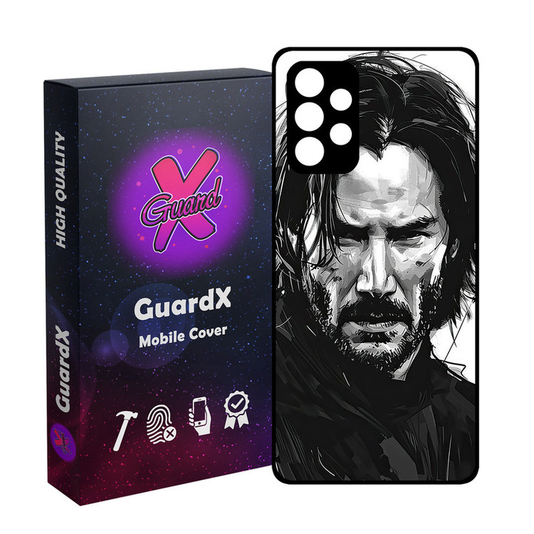 کاور گارد ایکس طرح جان ویک مدل Glass10754 مناسب برای گوشی موبایل سامسونگ Galaxy A53
