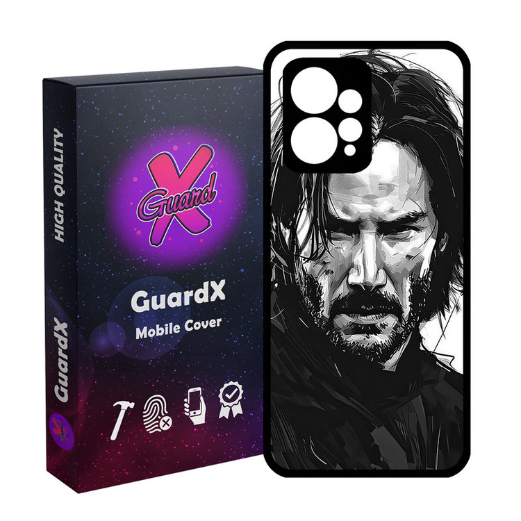 کاور گارد ایکس طرح جان ویک مدل Glass10754 مناسب برای گوشی موبایل شیائومی Redmi Note 12 4G