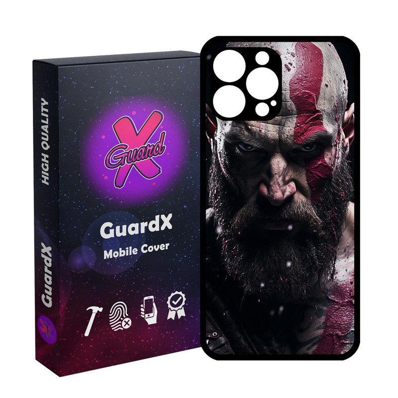 کاور گارد ایکس طرح God of War مدل Glass10737 مناسب برای گوشی موبایل اپل iPhone 13 Pro Max
