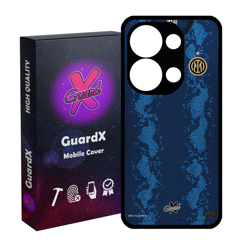 کاور گارد ایکس طرح Inter Milan مدل Glass10400 مناسب برای گوشی موبایل شیائومی Poco X6 5G / Note 13 Pro 5G