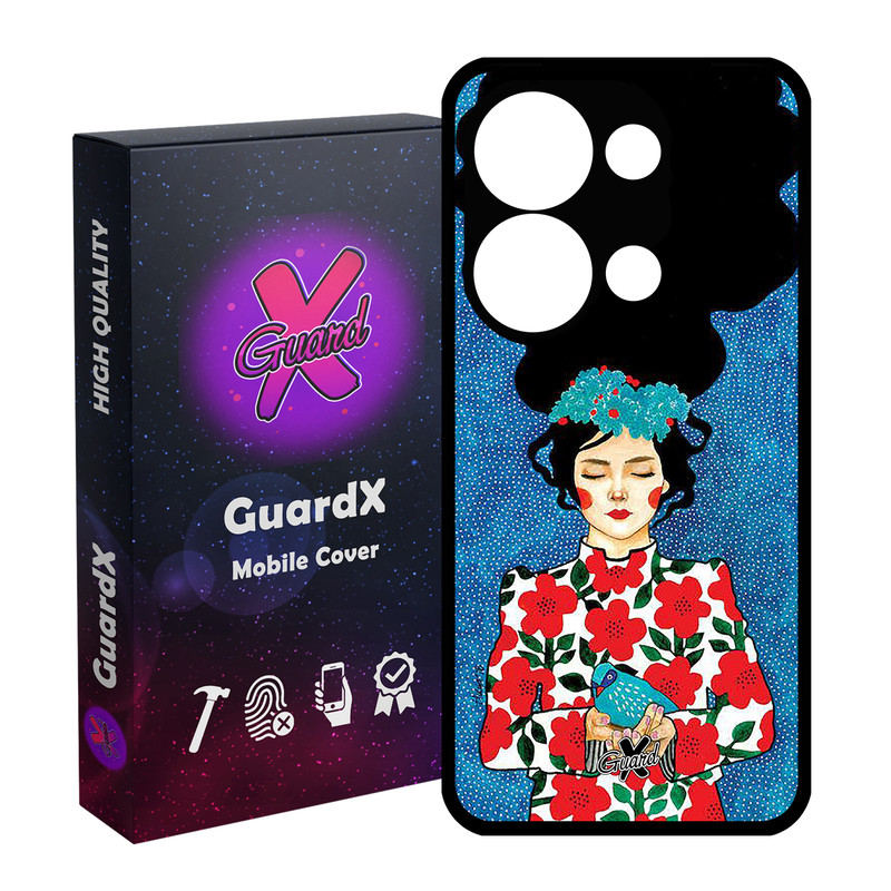 کاور گارد ایکس طرح Girl مدل Glass10137 مناسب برای گوشی موبایل شیائومی Poco X6 5G / Note 13 Pro 5G