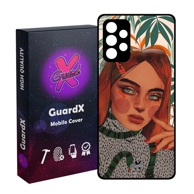 کاور گارد ایکس طرح دختر مدل Glass10331 مناسب برای گوشی موبایل سامسونگ Galaxy A52s