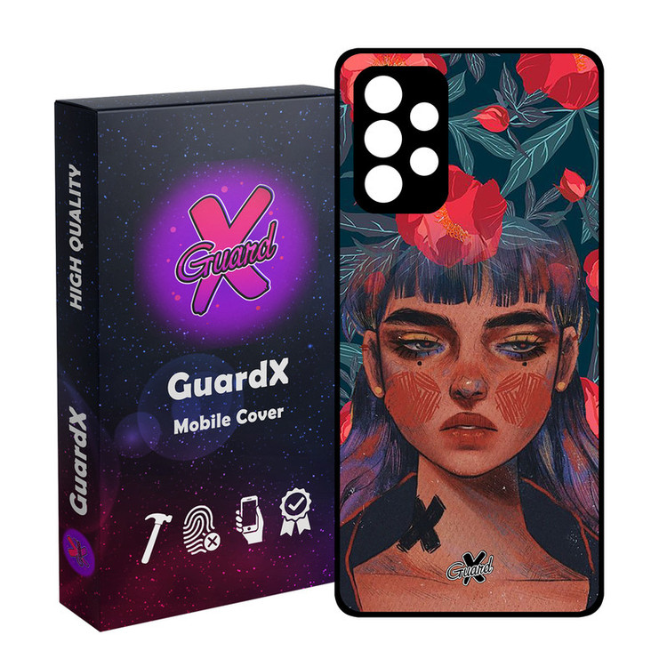 کاور گارد ایکس طرح Girl مدل Glass10334 مناسب برای گوشی موبایل سامسونگ Galaxy A52s