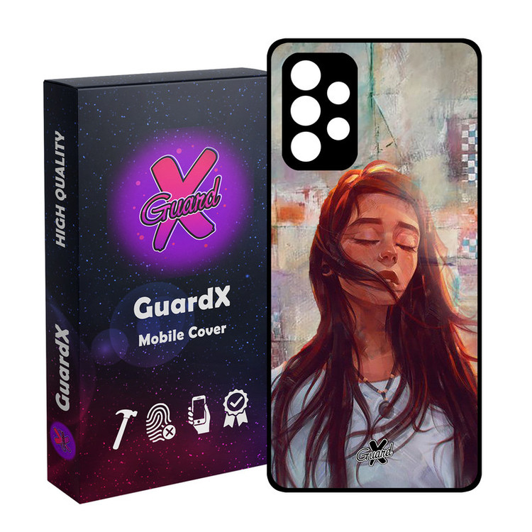کاور گارد ایکس طرح Girl مدل Glass10056 مناسب برای گوشی موبایل سامسونگ Galaxy A52s