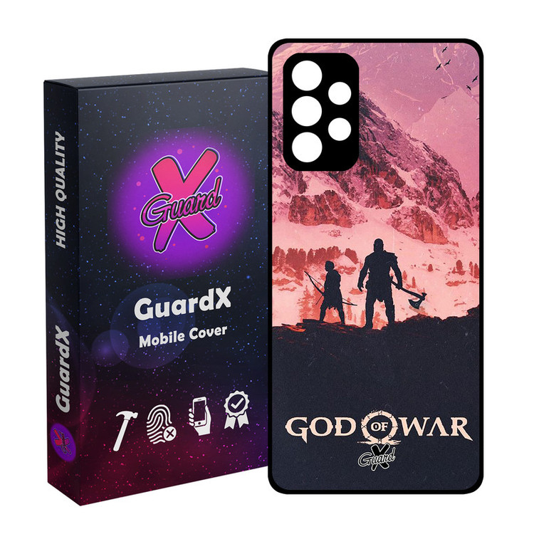 کاور گارد ایکس طرح God of War مدل Glass10075 مناسب برای گوشی موبایل سامسونگ Galaxy A52s