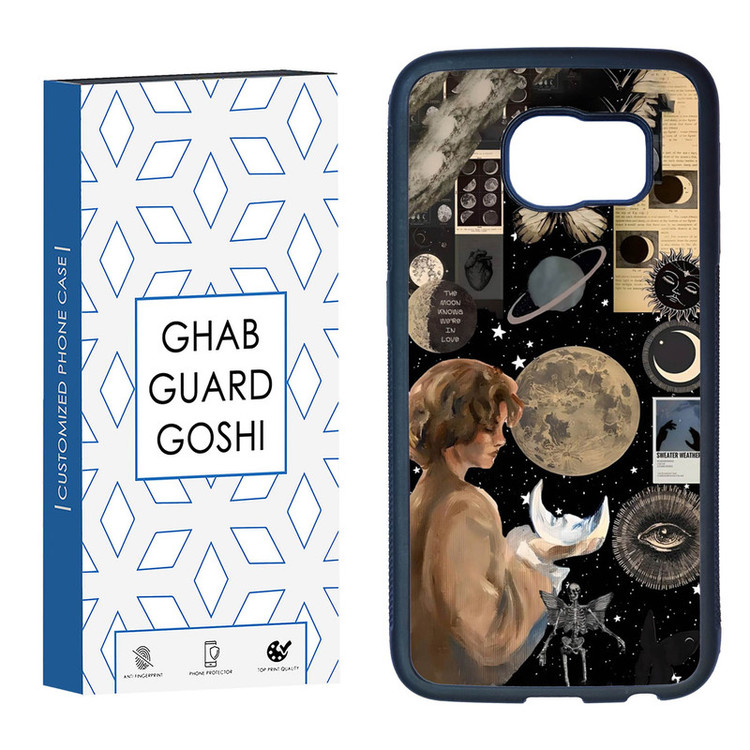 کاور قاب گارد گوشی طرح ماه کد TPU-059 مناسب برای گوشی موبایل سامسونگ Galaxy S7