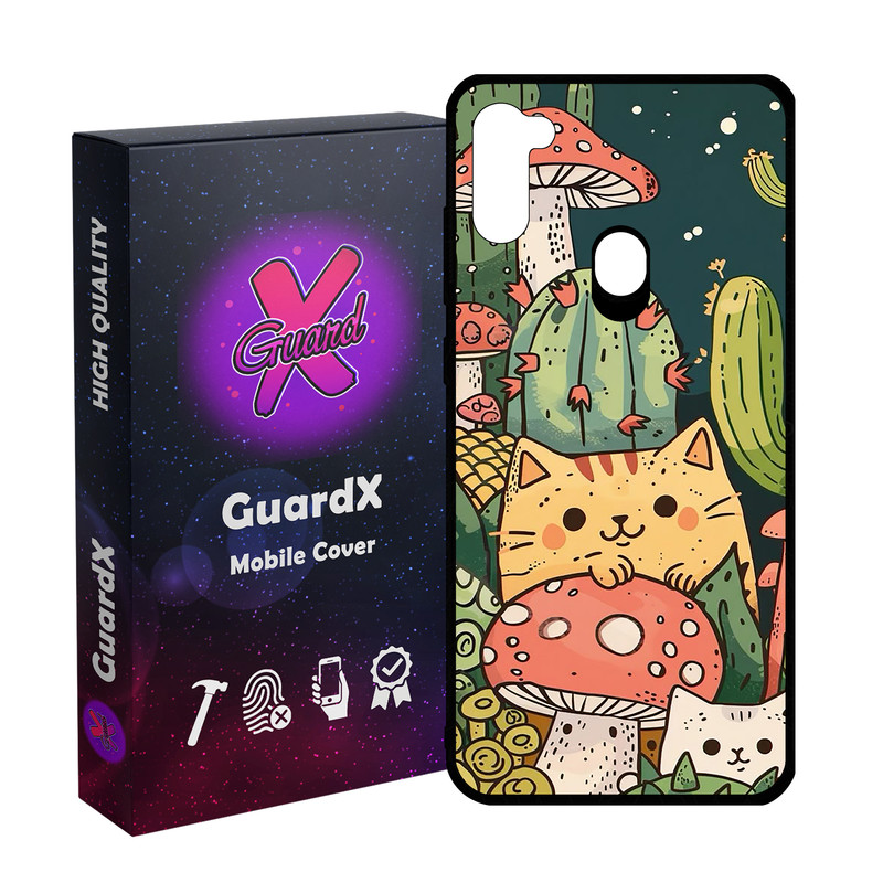 کاور گارد ایکس طرح گربه مدل Glass10782 مناسب برای گوشی موبایل سامسونگ Galaxy A11/M11