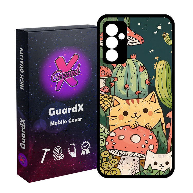کاور گارد ایکس طرح گربه مدل Glass10782 مناسب برای گوشی موبایل سامسونگ Galaxy A14 / A14 5G