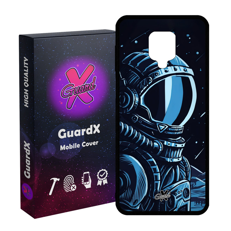 کاور گارد ایکس طرح فضانورد مدل Glass10473 مناسب برای گوشی موبایل شیائومی Redmi Note9 Pro/Note 9 Pro Max/Redmi Note 9S/MI Poco M2 Pro