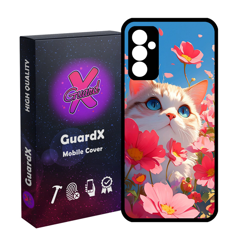 کاور گارد ایکس طرح گربه مدل Glass10742 مناسب برای گوشی موبایل سامسونگ Galaxy A34 / A34 5G