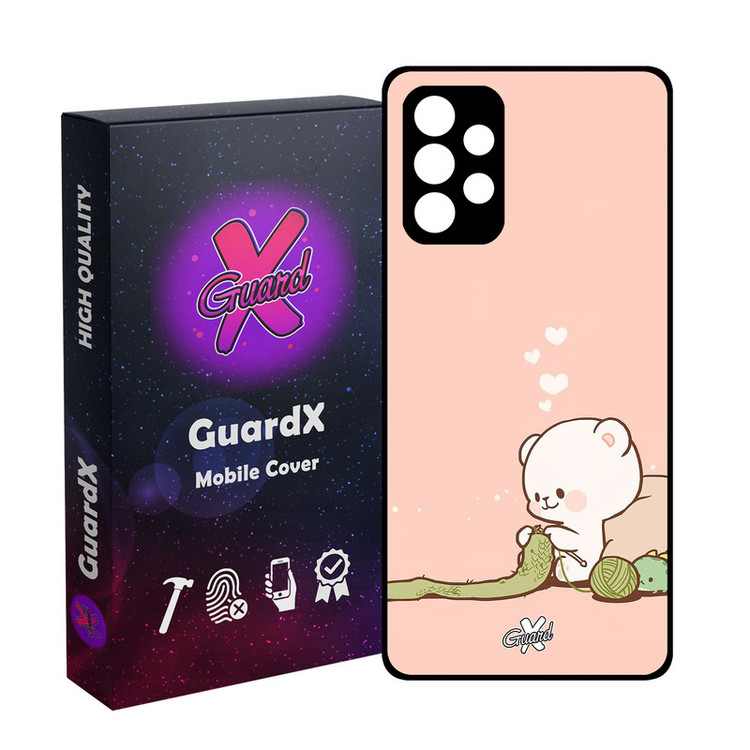کاور گارد ایکس طرح خرس 2 مدل Glass10489 مناسب برای گوشی موبایل سامسونگ Galaxy A73