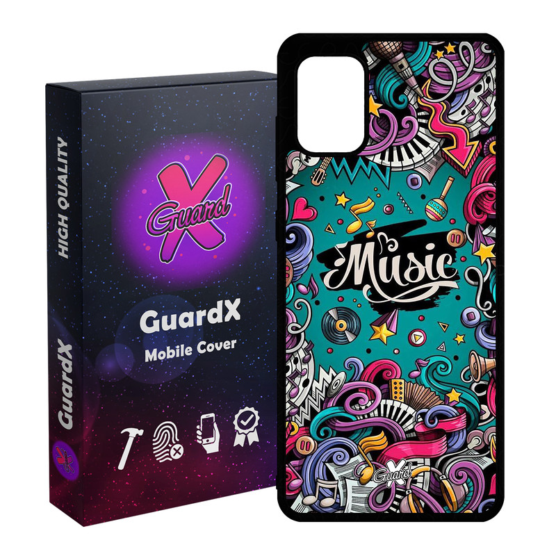 کاور گارد ایکس طرح Music مدل Glass10025 مناسب برای گوشی موبایل سامسونگ Galaxy A51