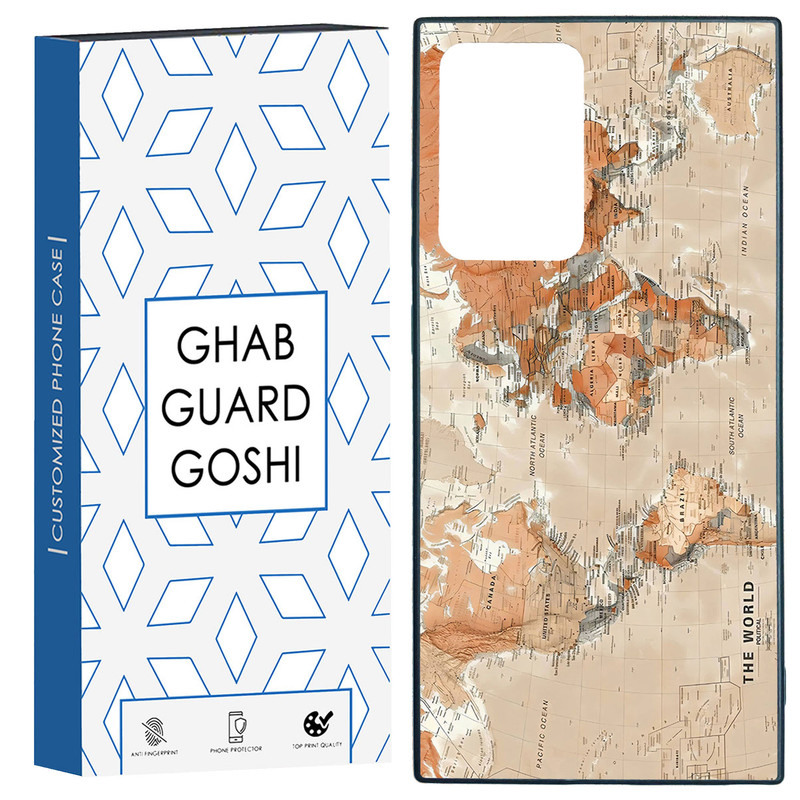 کاور قاب گارد گوشی طرح نقشه کد TPU-081 مناسب برای گوشی موبایل سامسونگ Galaxy Note 20 Ultra