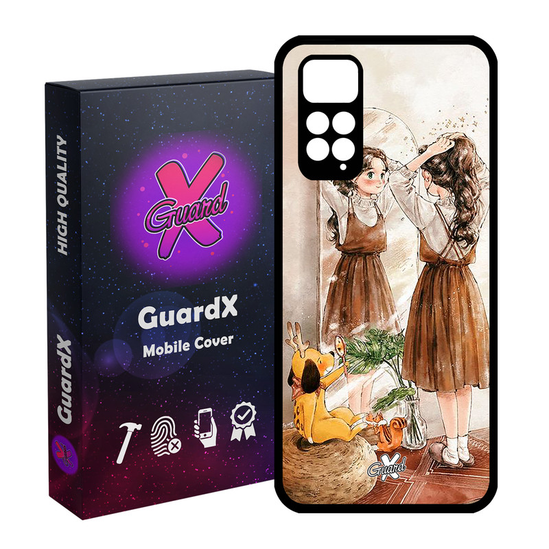 کاور گارد ایکس طرح Girl مدل Glass10306 مناسب برای گوشی موبایل شیائومی Redmi Note 11S/ Note 11 4G