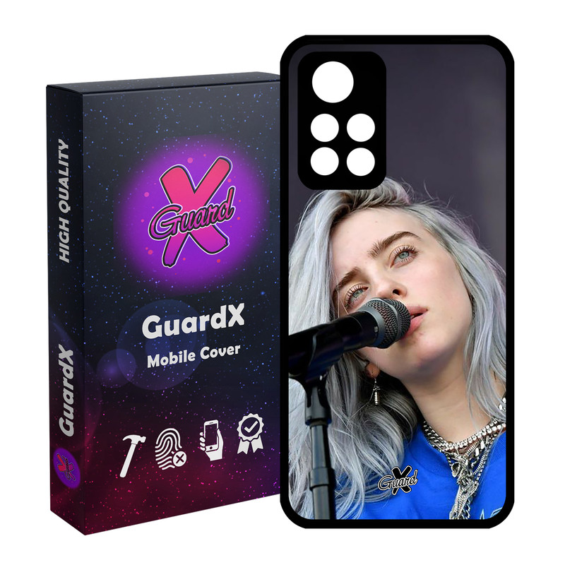 کاور گارد ایکس طرح Billie Eilish مدل Glass10242 مناسب برای گوشی موبایل شیائومی Poco M4 Pro 5G/Redmi Note 11T 5G/Redmi Note 11S 5G