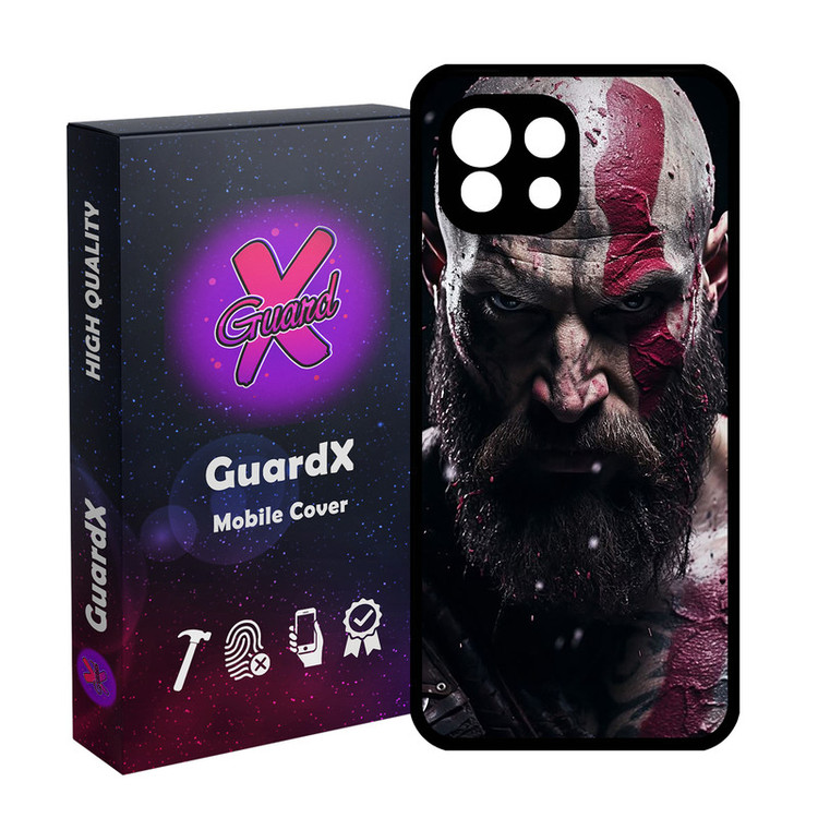 کاور گارد ایکس طرح God of War مدل Glass10737 مناسب برای گوشی موبایل شیائومی Mi 11 Lite