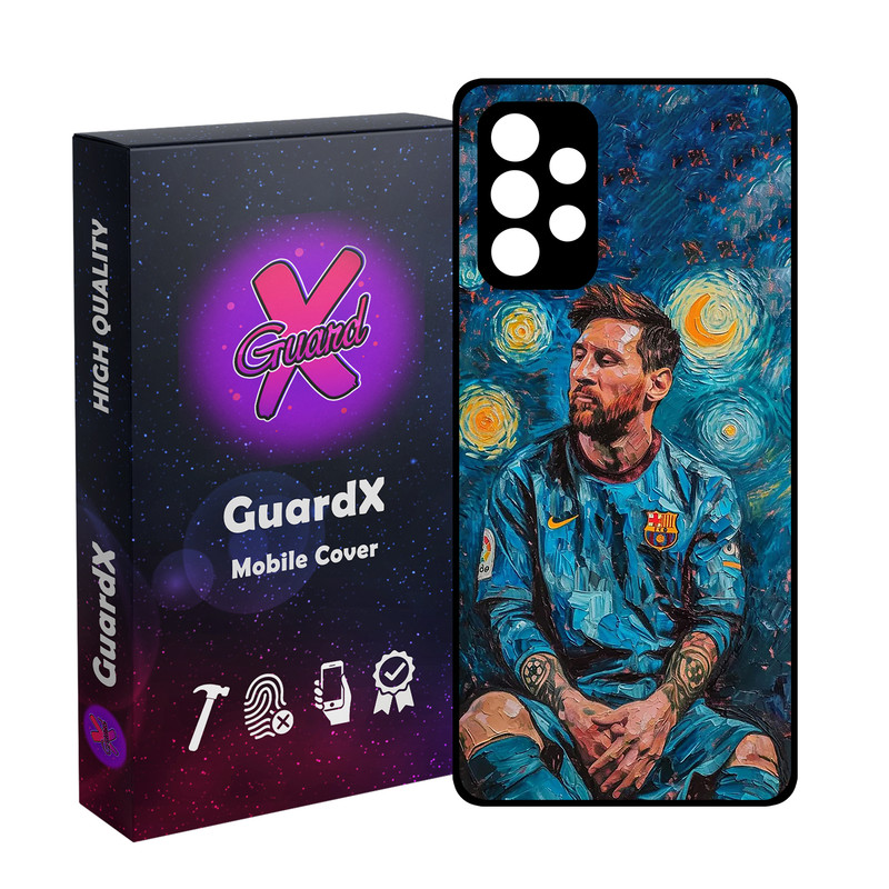 کاور گارد ایکس طرح لیونل مسی مدل Glass10741 مناسب برای گوشی موبایل سامسونگ Galaxy A33 5G