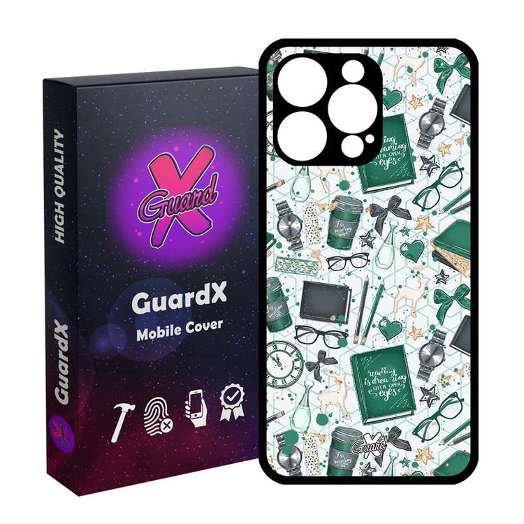 کاور گارد ایکس طرح کتاب مدل قاب Glass10289 مناسب برای گوشی موبایل اپل iPhone 15 Pro Max