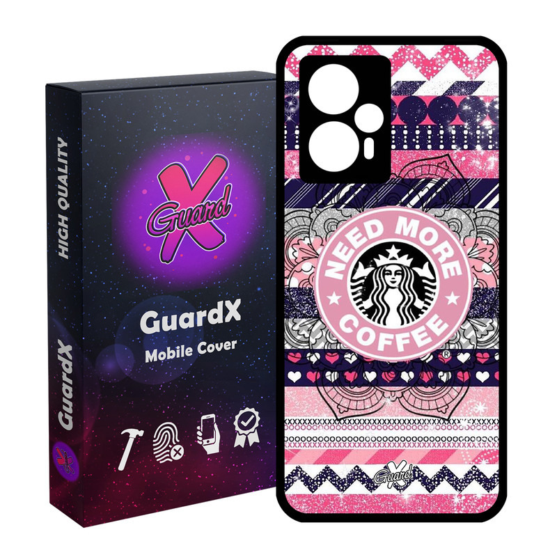 کاور گارد ایکس طرح Starbucks مدل Glass10070 مناسب برای گوشی موبایل شیائومی Poco F5/Redmi Note 12 Turbo