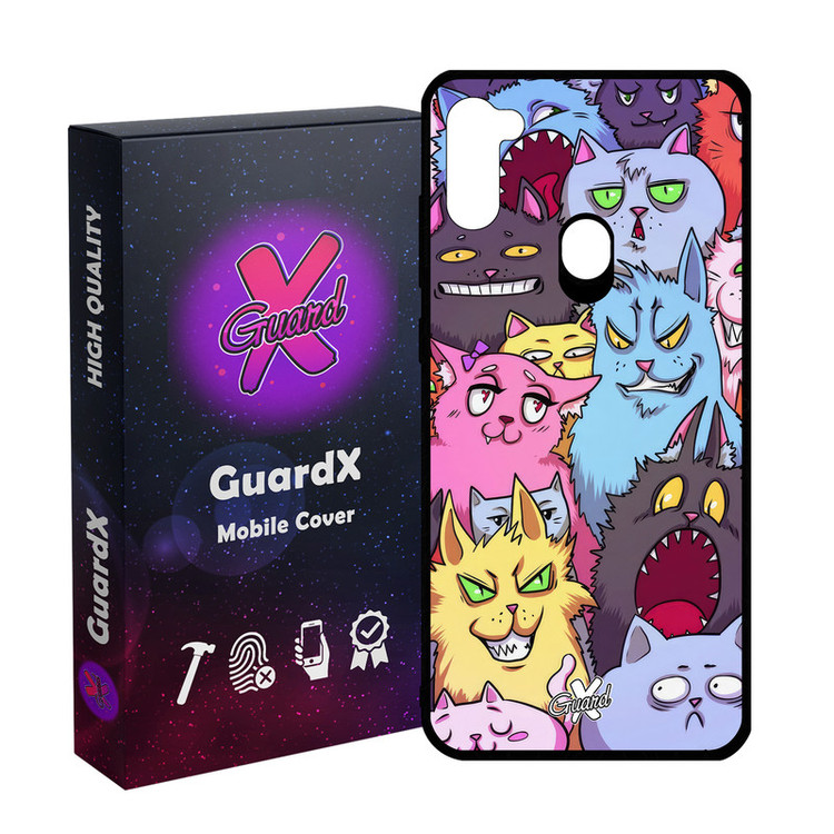 کاور گارد ایکس طرح گربه مدل Glass10578 مناسب برای گوشی موبایل سامسونگ Galaxy A11/M11