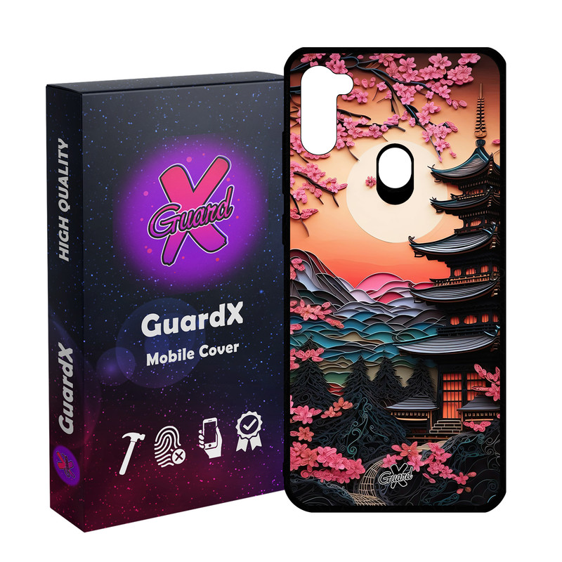 کاور گارد ایکس طرح معبد ژاپن مدل Glass10582 مناسب برای گوشی موبایل سامسونگ Galaxy A11/M11