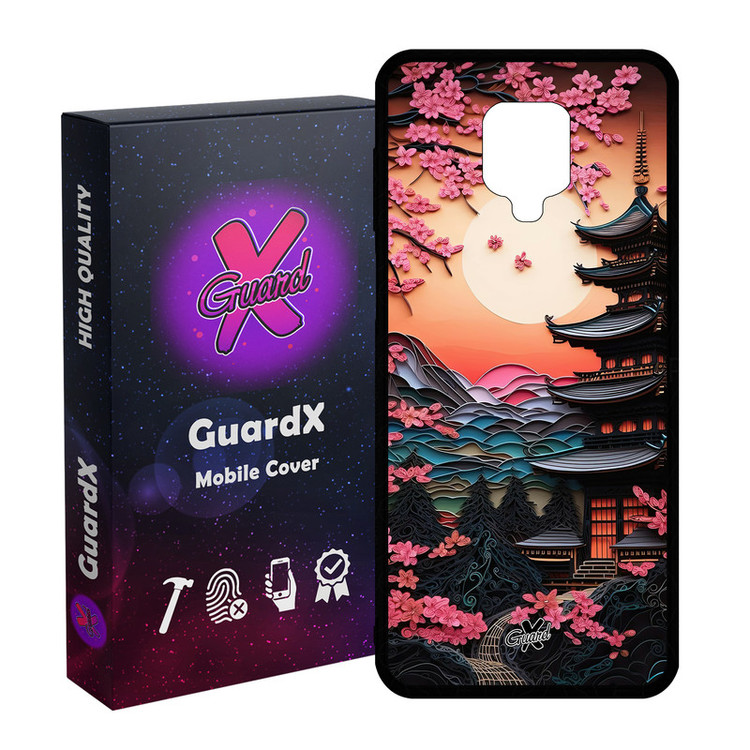 کاور گارد ایکس طرح معبد ژاپن مدل Glass10582 مناسب برای گوشی موبایل شیائومی Redmi Note9 Pro/Note 9 Pro Max/Redmi Note 9S/MI Poco M2 Pro