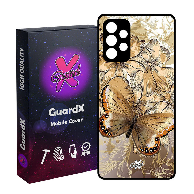 کاور گارد ایکس طرح پروانه مدل Glass10272 مناسب برای گوشی موبایل سامسونگ Galaxy A32 4G