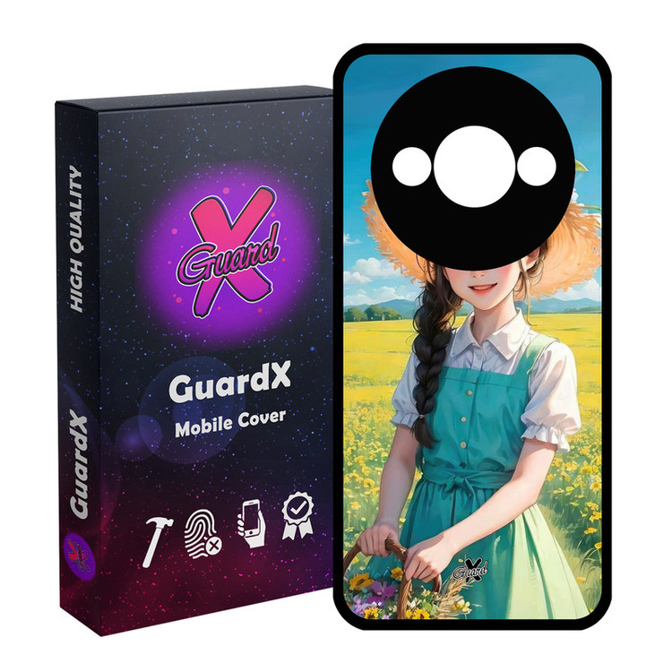 کاور گارد ایکس طرح دختر مدل قاب Glass10662 مناسب برای گوشی موبایل شیائومی Redmi A3 4G/ A3X 4G/ Poco C61