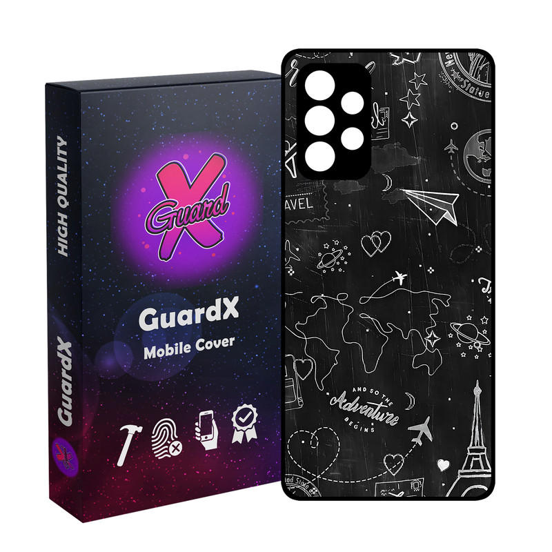 کاور گارد ایکس طرح سفر مدل Glass10778 مناسب برای گوشی موبایل سامسونگ Galaxy A52/A52S