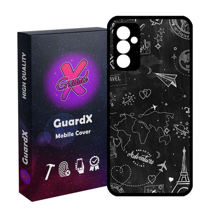 کاور گارد ایکس طرح سفر مدل Glass10778 مناسب برای گوشی موبایل سامسونگ Galaxy S23 FE
