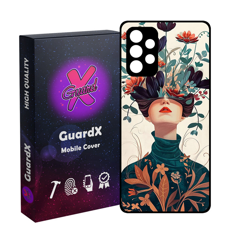 کاور گارد ایکس طرح دخترانه مدل Glass10779 مناسب برای گوشی موبایل سامسونگ Galaxy A52/A52S
