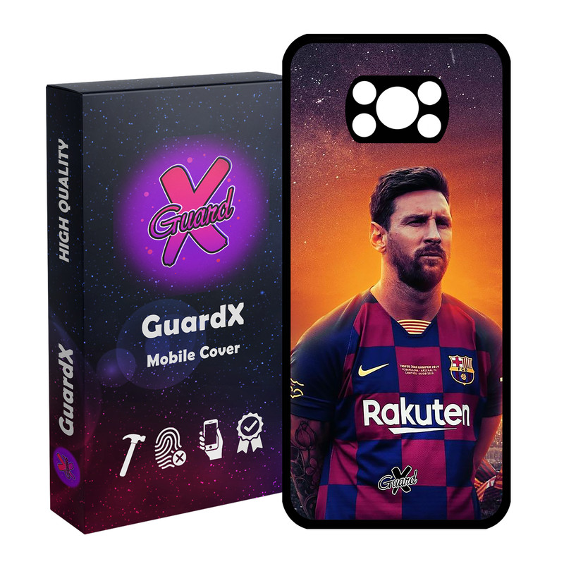 کاور گارد ایکس طرح Messi مدل Glass10123 مناسب برای گوشی موبایل شیائومی Poco X3 Pro