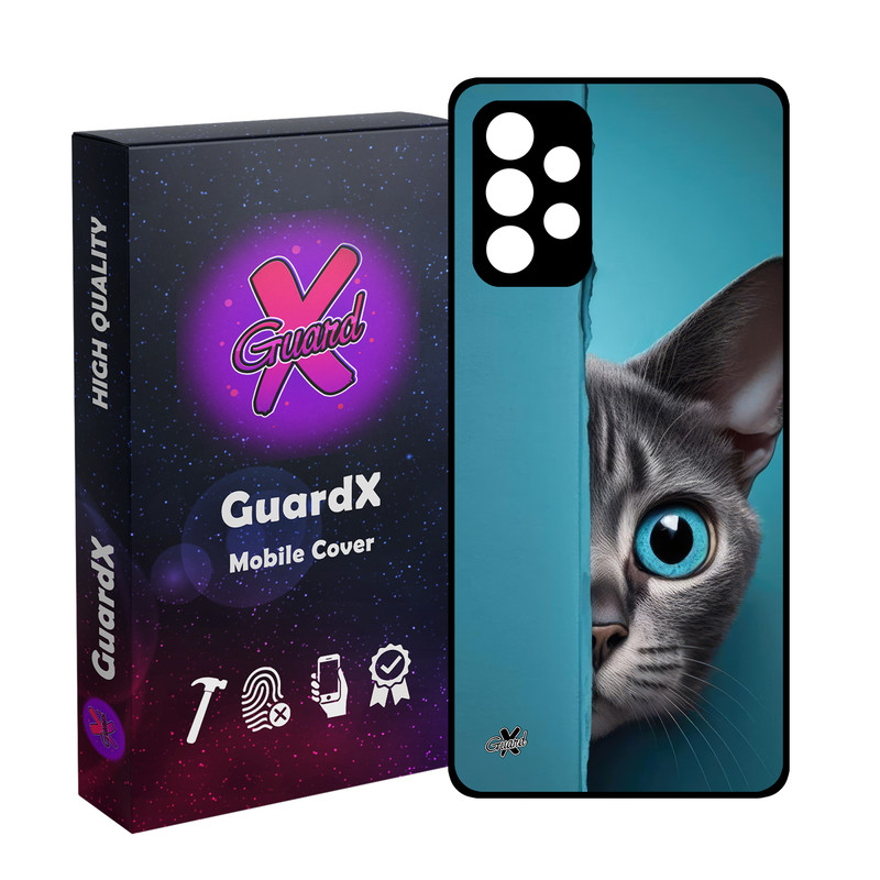 کاور گارد ایکس طرح گربه مدل Glass10673 مناسب برای گوشی موبایل سامسونگ Galaxy A53