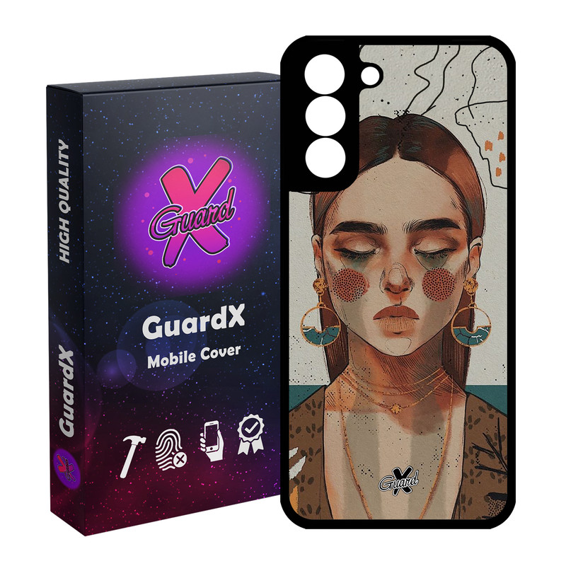 کاور گارد ایکس طرح دختر مدل Glass10318 مناسب برای گوشی موبایل سامسونگ Galaxy S21 FE