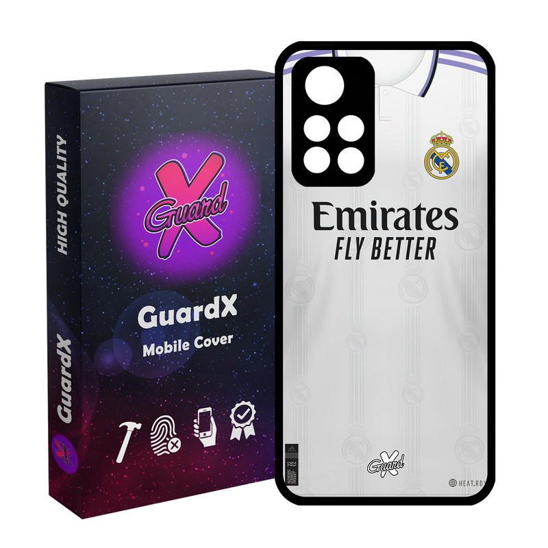 کاور گارد ایکس طرح رئال مادرید مدل Glass10465 مناسب برای گوشی موبایل شیائومی Poco M4 Pro 5G/Redmi Note 11T 5G/Redmi Note 11S 5G