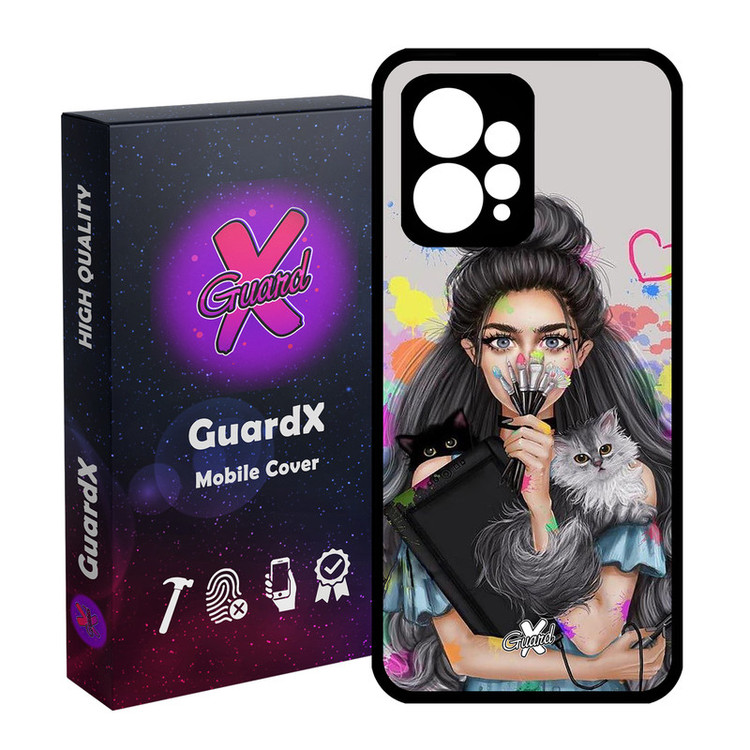 کاور گارد ایکس طرح Girl مدل Glass10386 مناسب برای گوشی موبایل شیائومی Redmi Note 12 4G