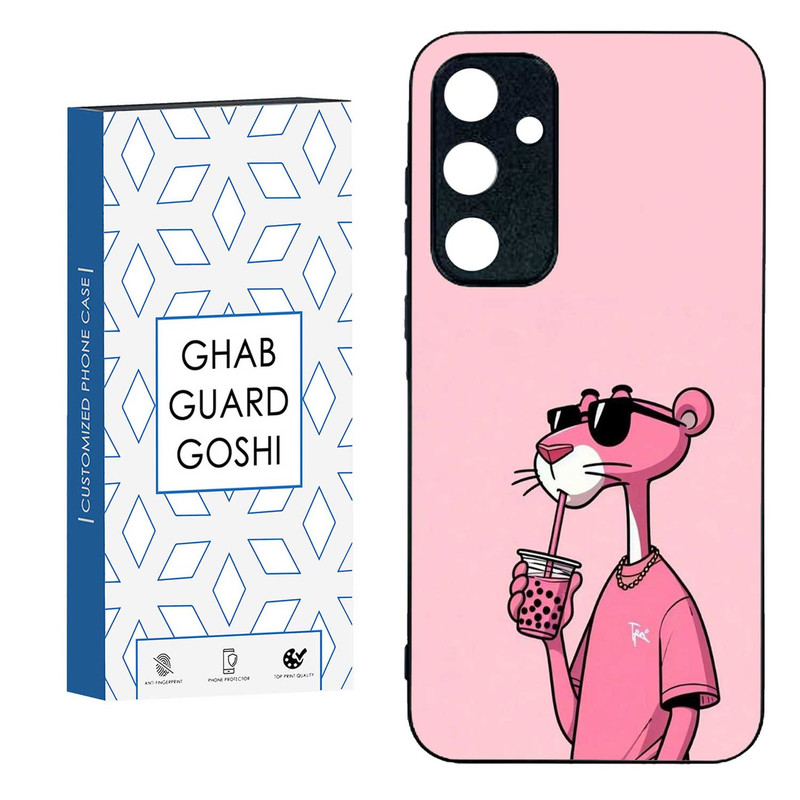 کاور قاب گارد گوشی طرح پلنگ صورتی کد TPU-213 مناسب برای گوشی موبایل سامسونگ GALAXY A35