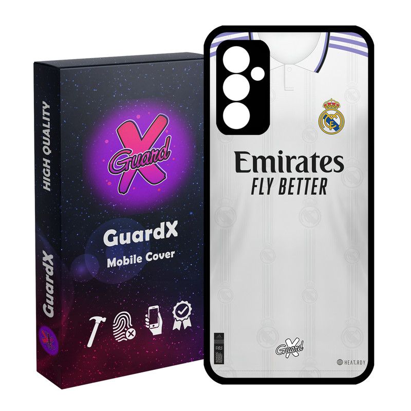 کاور گارد ایکس طرح رئال مادرید مدل Glass10465 مناسب برای گوشی موبایل سامسونگ Galaxy A34 / A34 5G