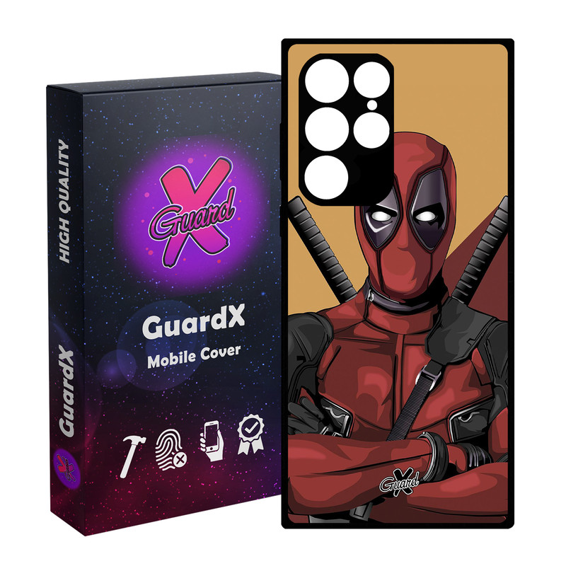 کاور گارد ایکس طرح Dead Pool مدل Glass10091 مناسب برای گوشی موبایل سامسونگ Galaxy S23 Ultra